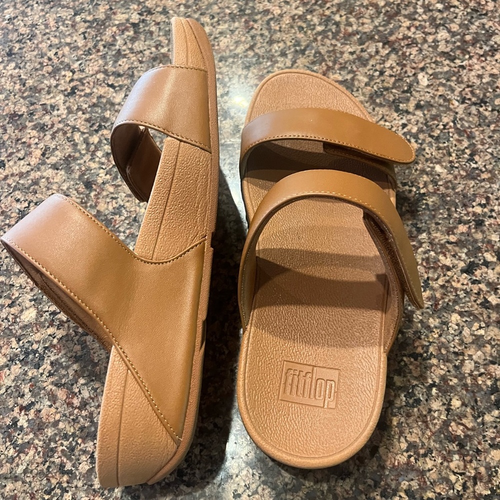 FitFlop Light Brown Slide Sandals